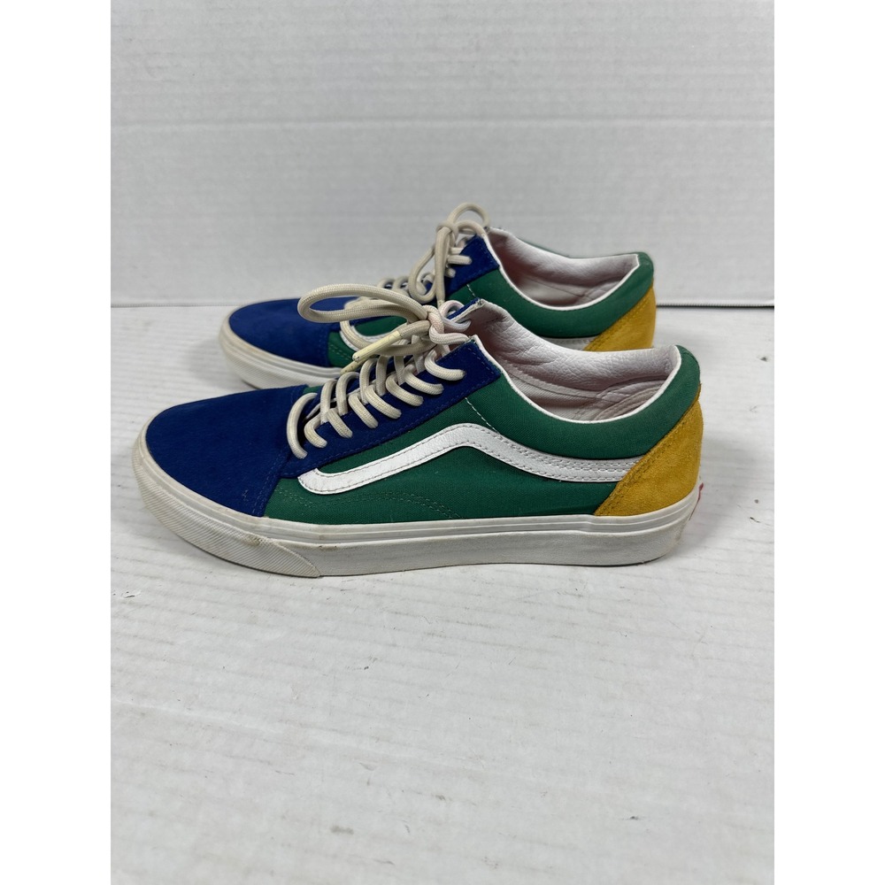 Vans Old Skool Yacht Club Blue Green Yellow Red Colorblock Skate Shoes Sneakers - Picture 9 of 12